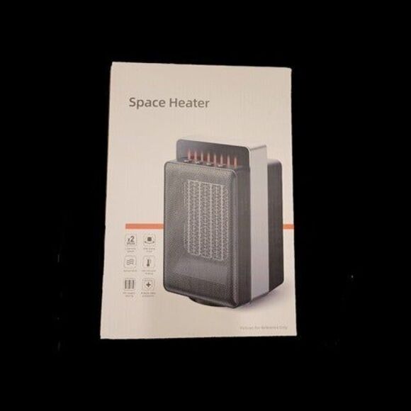 Electric Space Heater with Oscillation & Overheat Tip-Over Protection Black - Picture 5 of 9